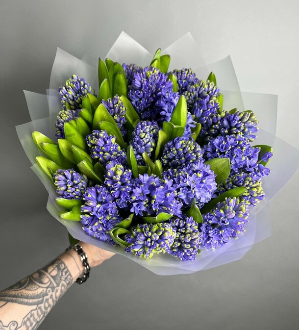 Ароматные гиацинты 25 шт, артикул F1374430 - 9850 рублей, доставка по городу. Flawery - доставка цветов