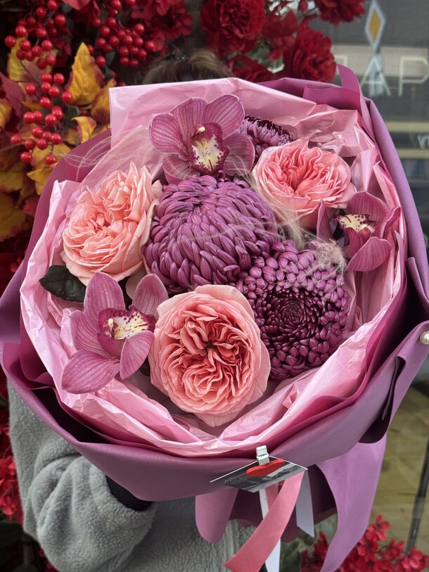 Букет для мамы стиль, артикул F1345831 - 4900 рублей, доставка по городу. Flawery - доставка цветов