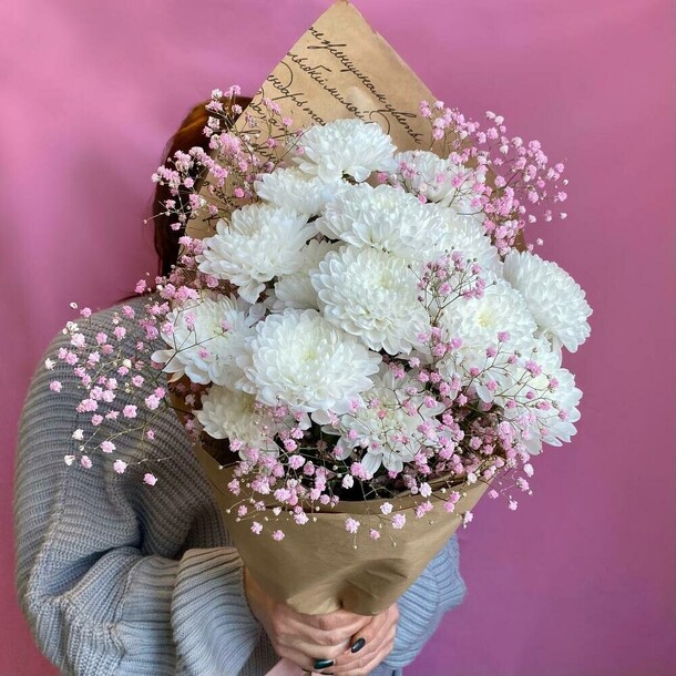 Нежная хризантема, артикул F1371866 - 3141 рублей, доставка по городу. Flawery - доставка цветов