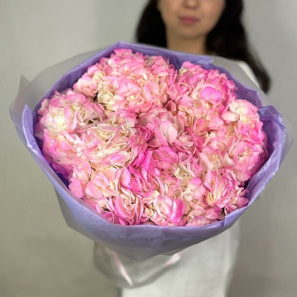 Розовые гортензии, артикул F1372372 - 12000 рублей, доставка по городу. Flawery - доставка цветов