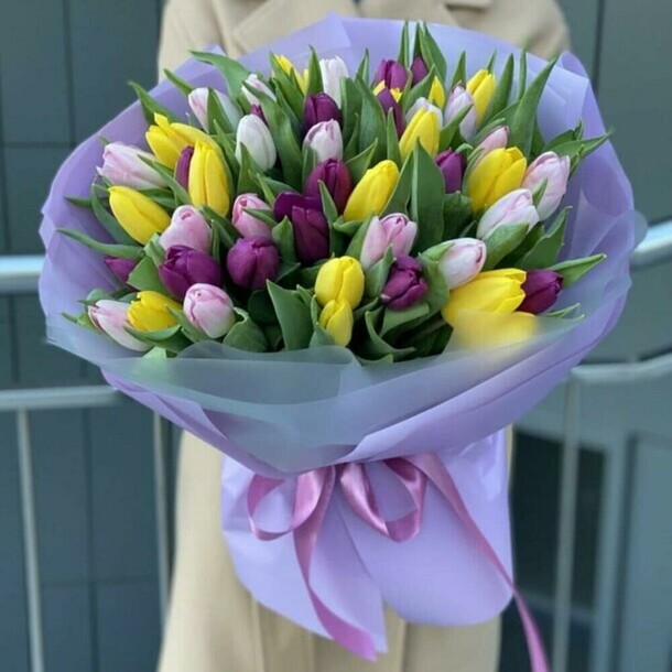 Тюльпаны mix, артикул F1389861 - 15628 рублей, доставка по городу. Flawery - доставка цветов