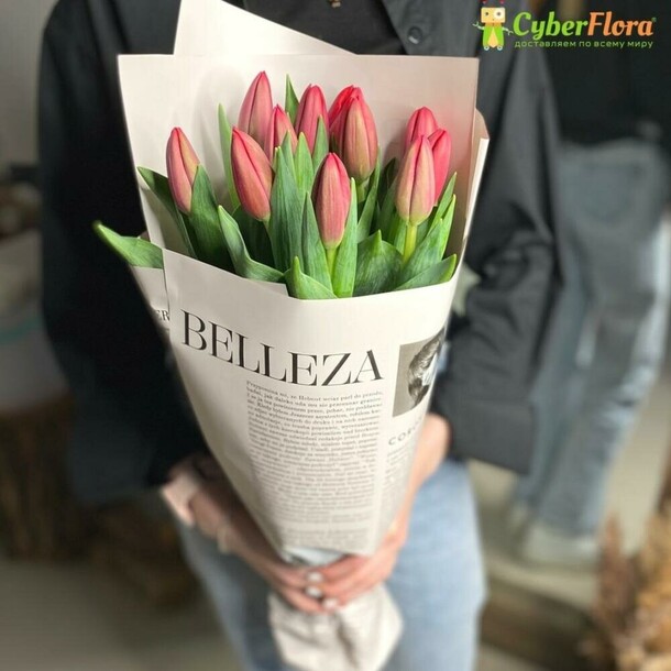 Букет тюльпанов, артикул F1391076 - 3942 рублей, доставка по городу. Flawery - доставка цветов