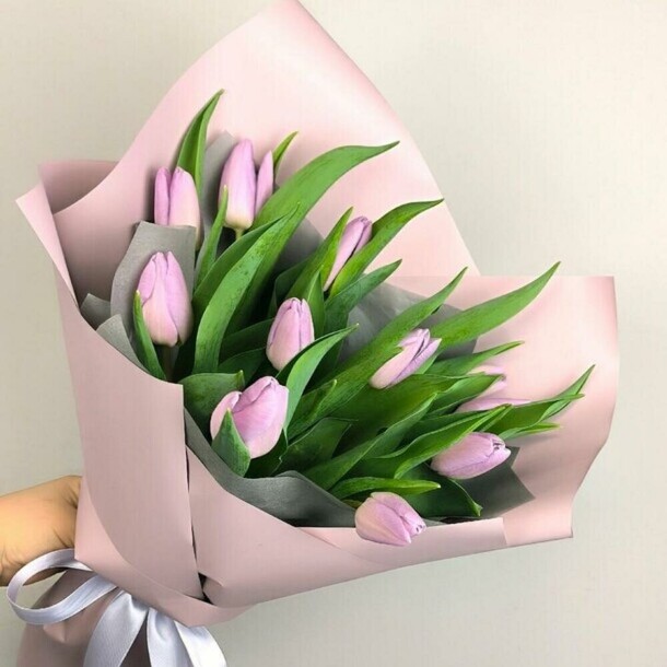 Розовые тюльпаны, артикул F1391125 - 3942 рублей, доставка по городу. Flawery - доставка цветов