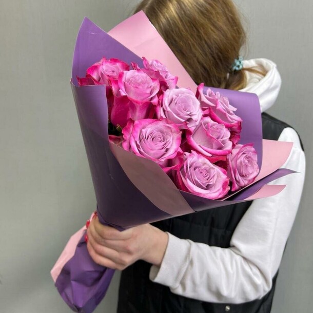 Фиолетовые розы, артикул F1410928 - 4357 рублей, доставка по городу. Flawery - доставка цветов