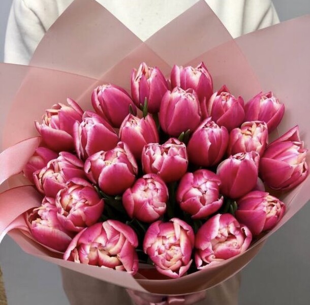 Пионовидные тюльпаны, артикул F1386652 - 7900 рублей, доставка по городу. Flawery - доставка цветов