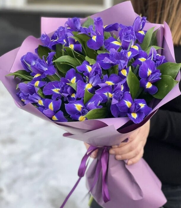 Ирисы 35 шт, артикул F1432756 - 8990 рублей, доставка по городу. Flawery - доставка цветов