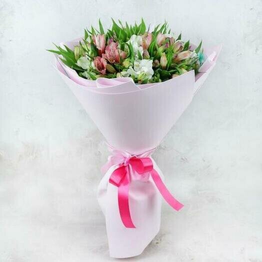 Букет из разноцветных альстромерий, артикул F1213764 - 4905 рублей, доставка по городу. Flawery - доставка цветов