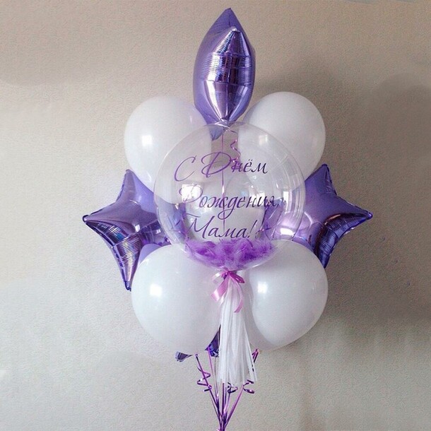 Набор шаров лаванда, артикул F1401076 - 6180 рублей, доставка по городу. Flawery - доставка цветов