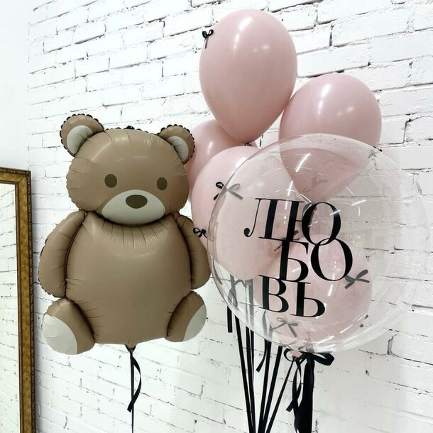 Розовой плюшевы, артикул F1401082 - 7300 рублей, доставка по городу. Flawery - доставка цветов