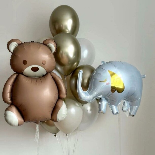 Воздушные шары для девочек тедди, артикул F1443337 - 6180 рублей, доставка по городу. Flawery - доставка цветов