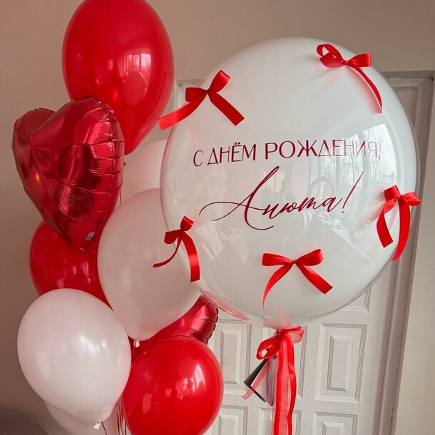 Воздушные шары для девушки красное пламя, артикул F1450742 - 7440 рублей, доставка по городу. Flawery - доставка цветов