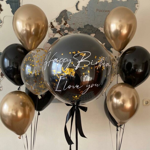 Воздушные шары для мужчины аристократ, артикул F1450773 - 7260 рублей, доставка по городу. Flawery - доставка цветов