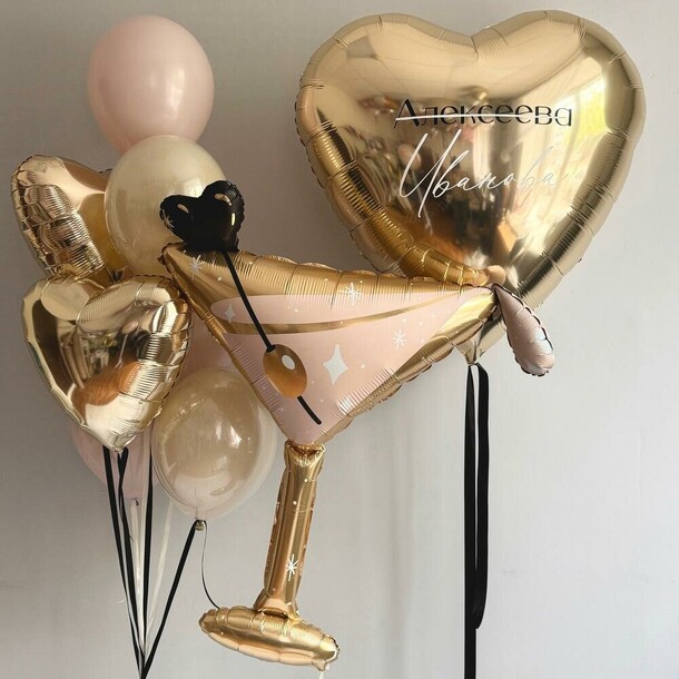 Шары для девушки шик, артикул F1450808 - 8349 рублей, доставка по городу. Flawery - доставка цветов