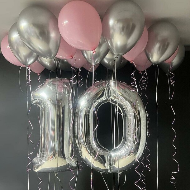 Шары для девочки серебряная мечта, артикул F1450866 - 8159 рублей, доставка по городу. Flawery - доставка цветов