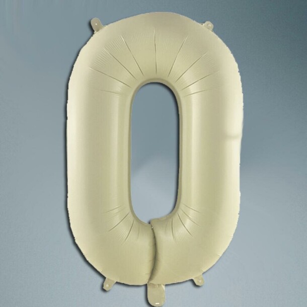 Шар цифра кремовый сатин 0, артикул F1452255 - 1950 рублей, доставка по городу. Flawery - доставка цветов