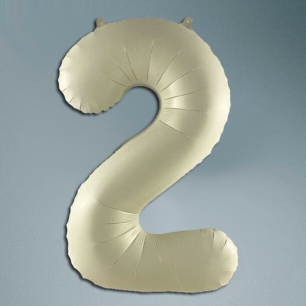 Шар цифра кремовый сатин 2, артикул F1452258 - 1950 рублей, доставка по городу. Flawery - доставка цветов