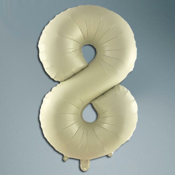 Шар цифра кремовый сатин 8, артикул F1452264 - 1950 рублей, доставка по городу. Flawery - доставка цветов