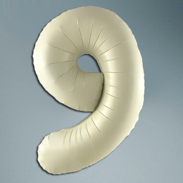 Шар цифра кремовый сатин 9, артикул F1452265 - 1950 рублей, доставка по городу. Flawery - доставка цветов