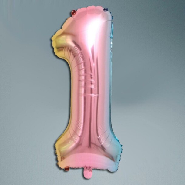 Шар цифра градиент 1, артикул F1452323 - 1950 рублей, доставка по городу. Flawery - доставка цветов