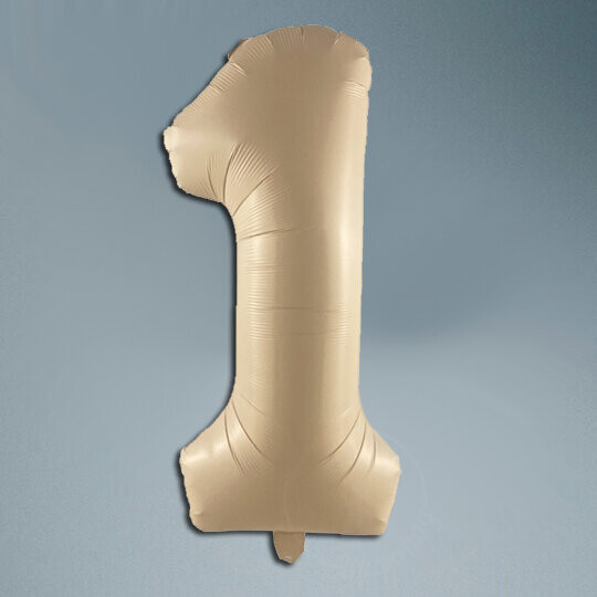 Шар цифра карамельный сатин 1, артикул F1453095 - 1950 рублей, доставка по городу. Flawery - доставка цветов