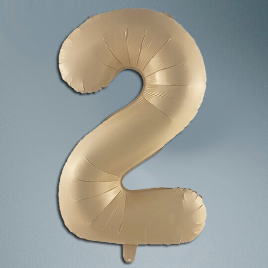 Шар цифра карамельный сатин 2, артикул F1453097 - 1950 рублей, доставка по городу. Flawery - доставка цветов