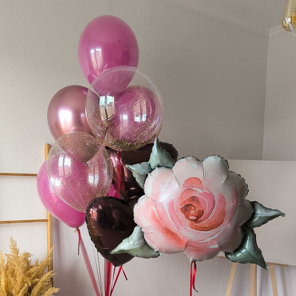 Шары день мамы роза добра, артикул F1486448 - 6459 рублей, доставка по городу. Flawery - доставка цветов