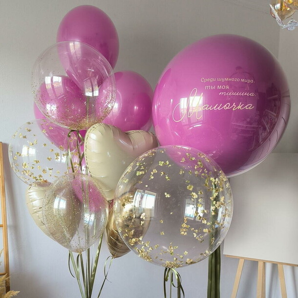 Шарики маме велюр, артикул F1488012 - 10750 рублей, доставка по городу. Flawery - доставка цветов