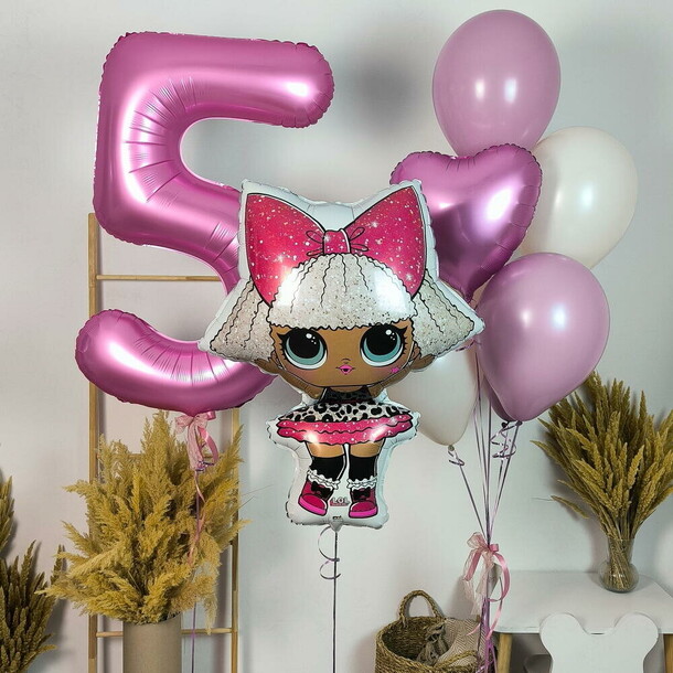 Шары для девочке лоли, артикул F1503700 - 6540 рублей, доставка по городу. Flawery - доставка цветов