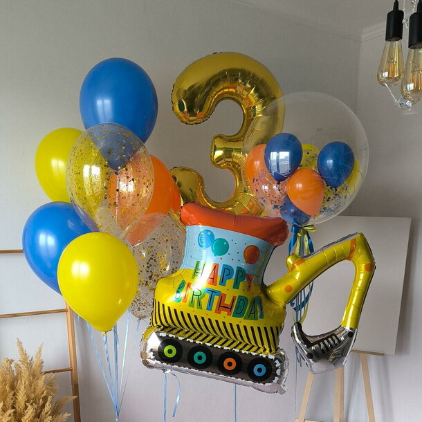 Шары для мальчика мега стройка, артикул F1505514 - 9840 рублей, доставка по городу. Flawery - доставка цветов