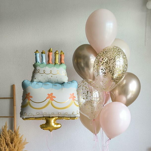 Шары для девочки яркие свечи, артикул F1509020 - 5520 рублей, доставка по городу. Flawery - доставка цветов