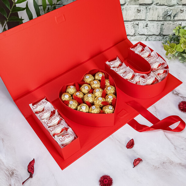 Подарочный набор "люблю тебя", артикул F1403559 - 9900 рублей, доставка по городу. Flawery - доставка цветов