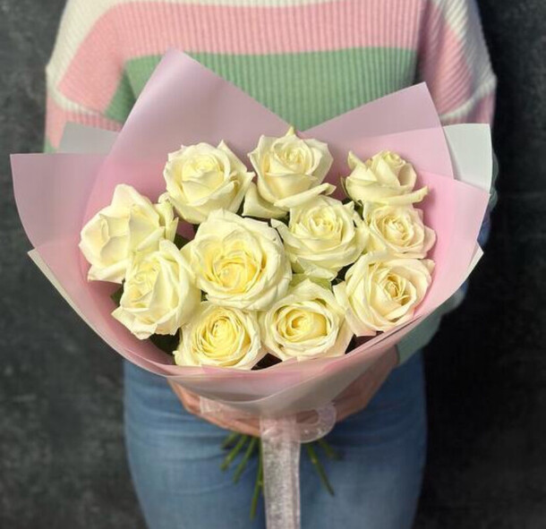 Белая роза, артикул F1324084 - 3080 рублей, доставка по городу. Flawery - доставка цветов