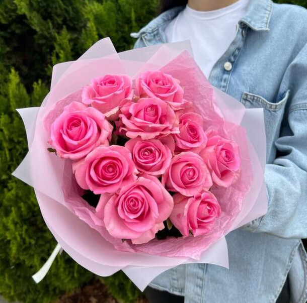 Букет из розовой розы, артикул F1434313 - 2035 рублей, доставка по городу. Flawery - доставка цветов