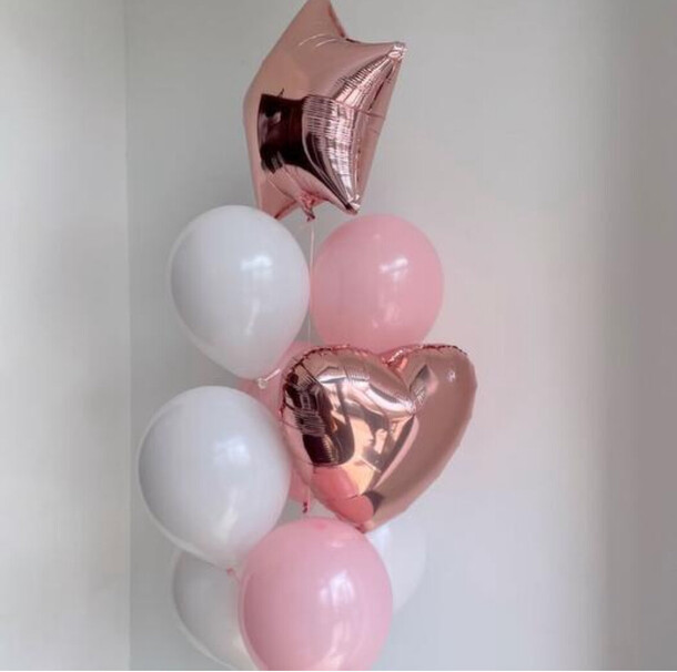 Набор нежно розовых шаров, артикул F1428708 - 2600 рублей, доставка по городу. Flawery - доставка цветов