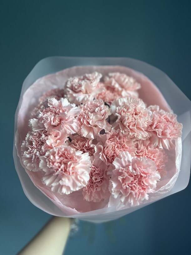 Букет с розовыми диантусами, артикул F1404687 - 5040 рублей, доставка по городу. Flawery - доставка цветов