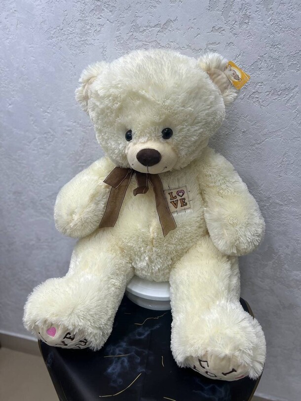 Мишка бежевый с бантом, артикул F1397517 - 5200 рублей, доставка по городу. Flawery - доставка цветов