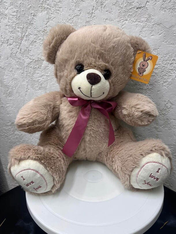 Мишка розовая пудра, артикул F1397519 - 2000 рублей, доставка по городу. Flawery - доставка цветов