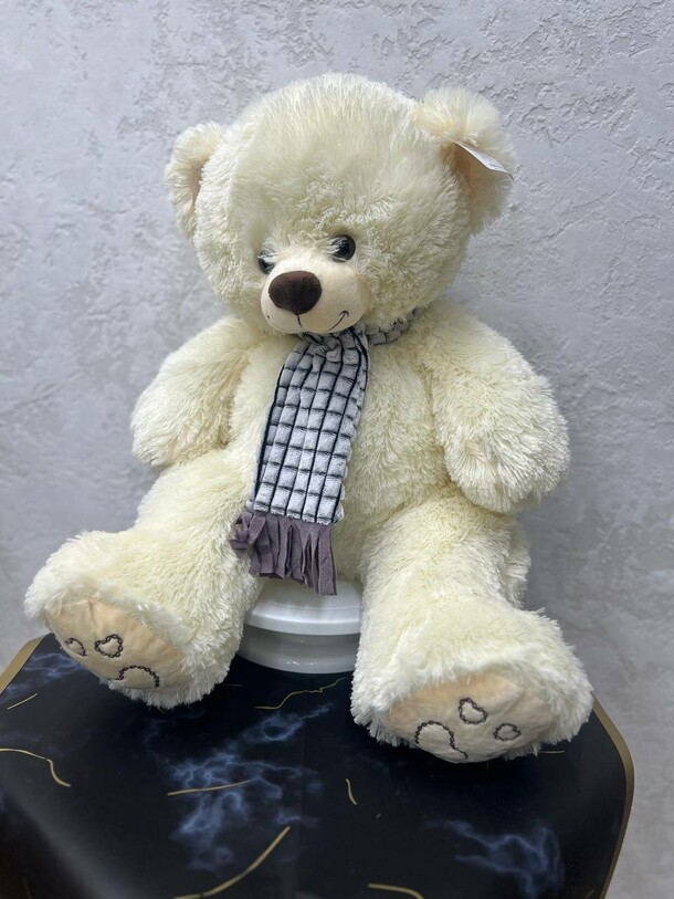 Мишка бежевый с шарфом, артикул F1397560 - 4680 рублей, доставка по городу. Flawery - доставка цветов