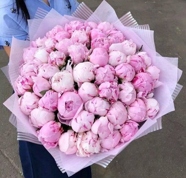 Нежный роман» из 51 розового пиона, артикул F1424100 - 70686 рублей, доставка по городу. Flawery - доставка цветов