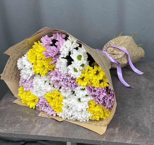 Кустовая хризантема, артикул F1435385 - 5900 рублей, доставка по городу. Flawery - доставка цветов