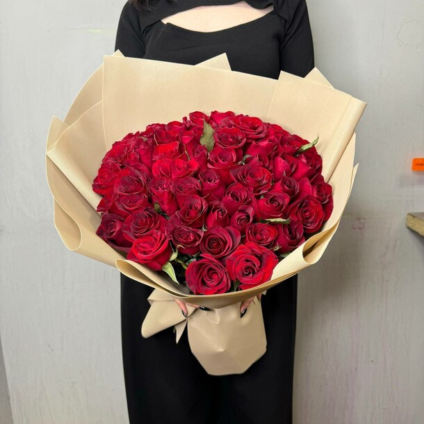 51 красная роза 🔥🔥🔥, артикул F1428318 - 11495 рублей, доставка по городу. Flawery - доставка цветов