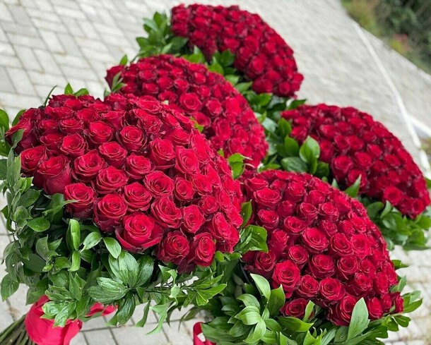 Розы 505 шт, артикул F1166425 - 186494 рублей, доставка по городу. Flawery - доставка цветов