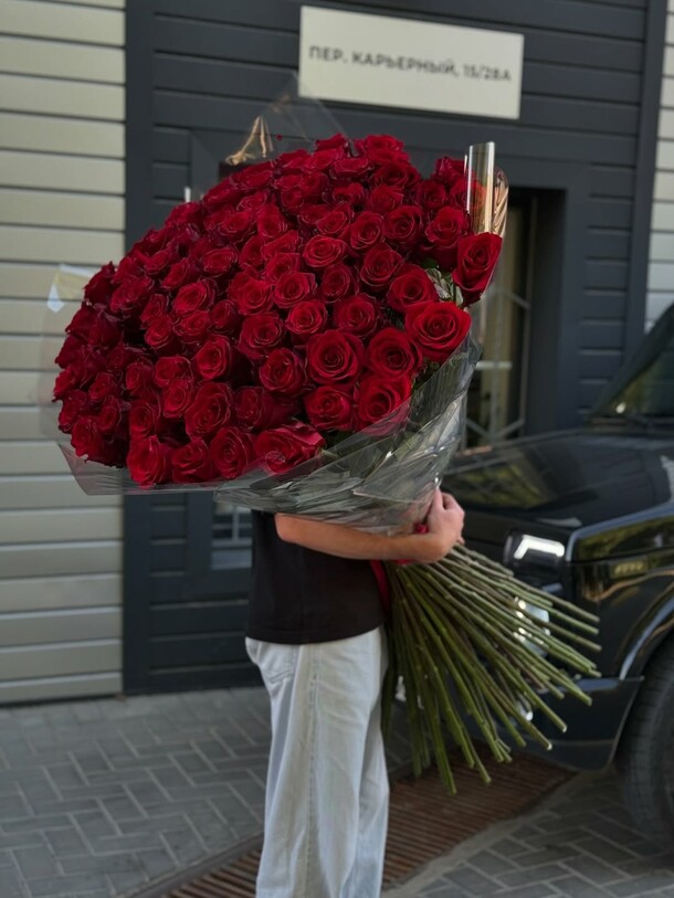 Длинные розы гиганты, артикул F1446261 - 131999 рублей, доставка по городу. Flawery - доставка цветов