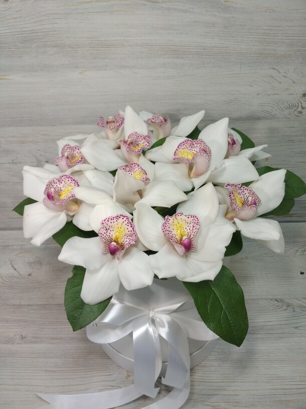 Орхидея в коробке, артикул F18014 - 8784 рублей, доставка по городу. Flawery - доставка цветов