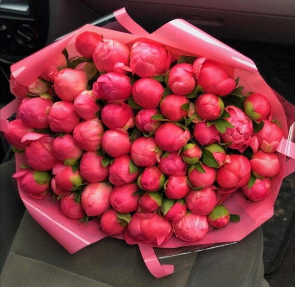 Пионы - 51, артикул F79014 - 54999 рублей, доставка по городу. Flawery - доставка цветов