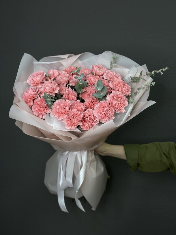 25 розовых диантусов, артикул F1491797 - 7454 рублей, доставка по городу. Flawery - доставка цветов