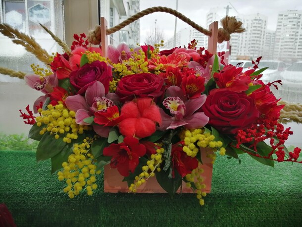 Фламенко, артикул F65276 - 7650 рублей, доставка по городу. Flawery - доставка цветов