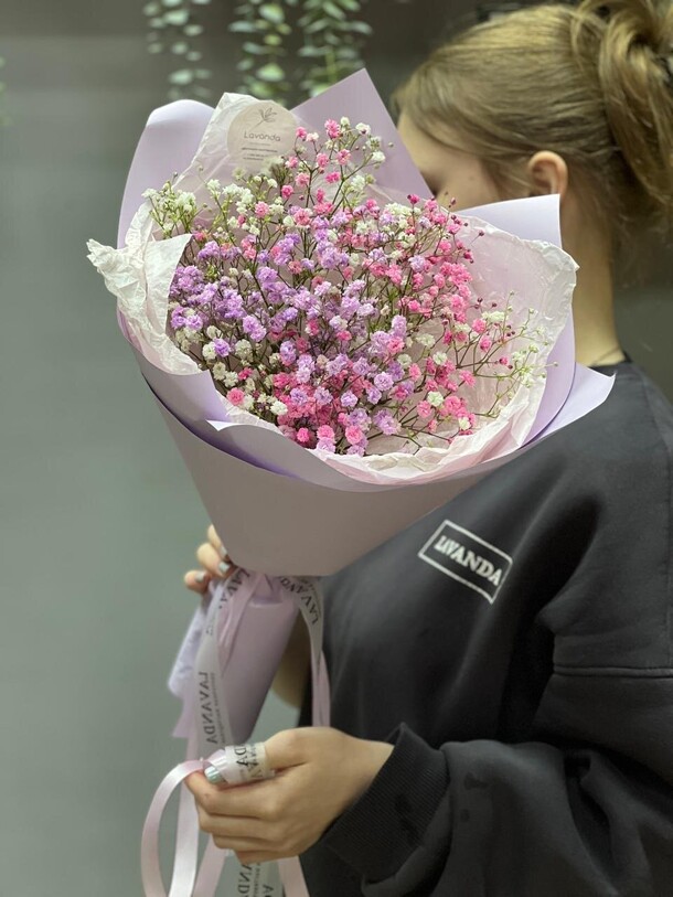 Букет из гипсофилы, артикул F1420686 - 2620 рублей, доставка по городу. Flawery - доставка цветов