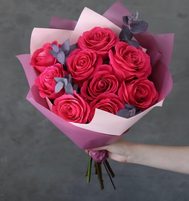 Шикарный букет с одноголовой розой, артикул F1162092 - 5680 рублей, доставка по городу. Flawery - доставка цветов