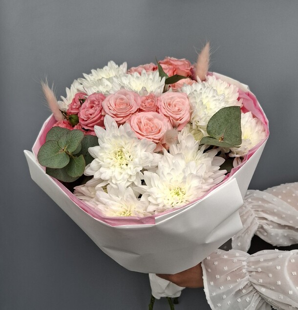 Авторский букет " нежность ", артикул F1417058 - 6266 рублей, доставка по городу. Flawery - доставка цветов